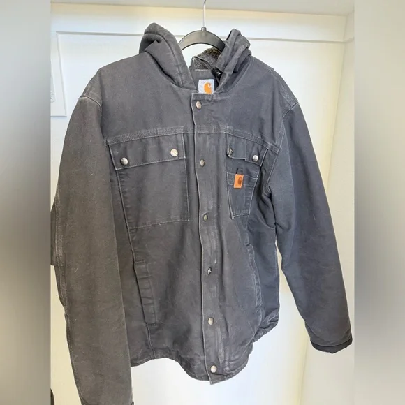 Carhartt Men's Black Hooded Field Jacket - Picture 3 of 8